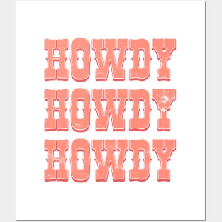 Howdy Howdy Howdy Rodeo Western Country Southern Cowgirl Vintage Posters and Art